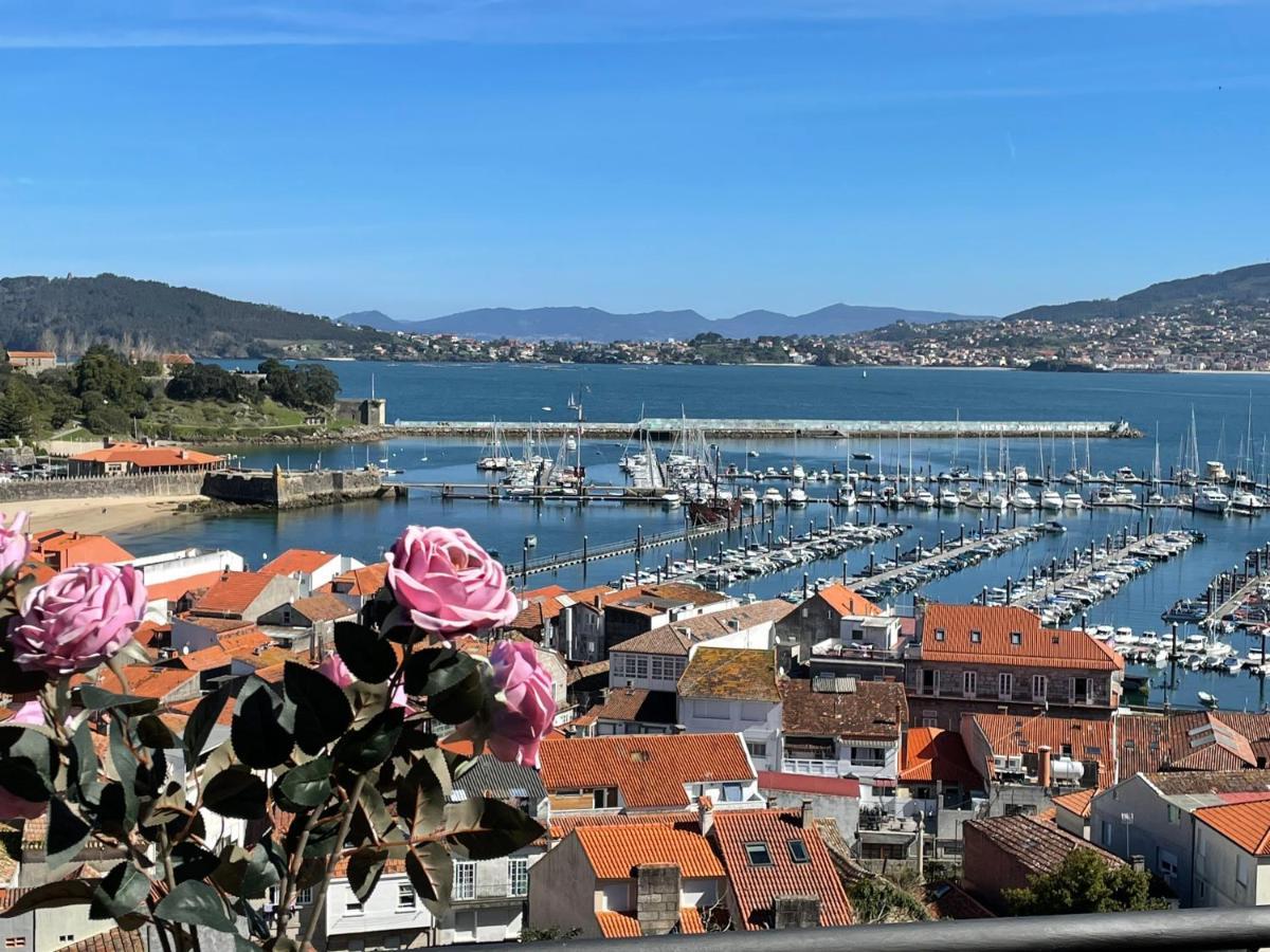 Estudio Impresionantes Vistas Con Terraza Y Piscina Baiona Kültér fotó