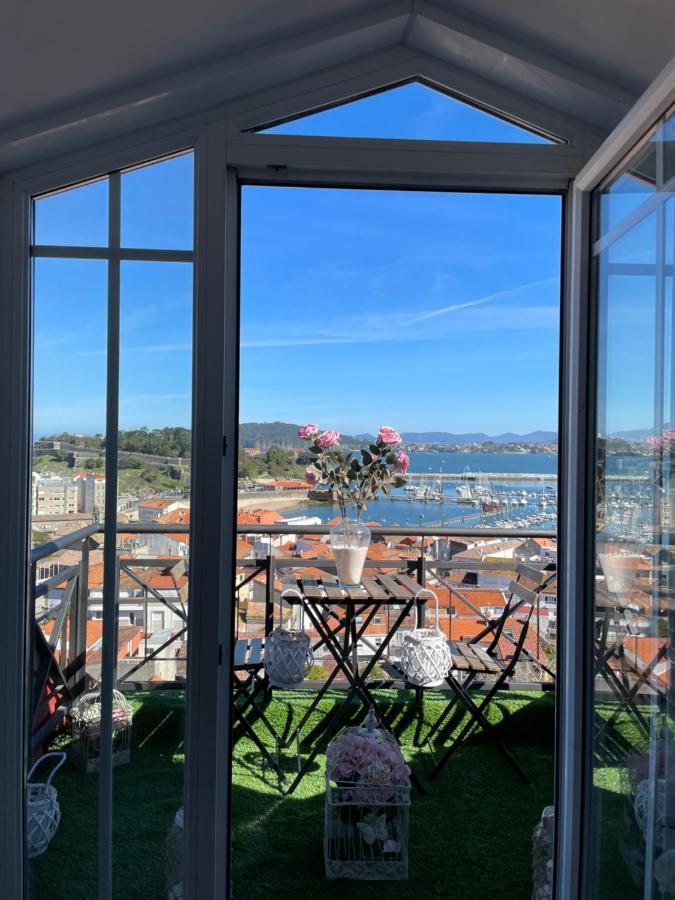 Estudio Impresionantes Vistas Con Terraza Y Piscina Baiona Kültér fotó