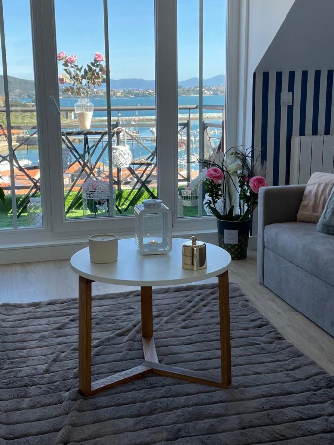 Estudio Impresionantes Vistas Con Terraza Y Piscina Baiona Kültér fotó