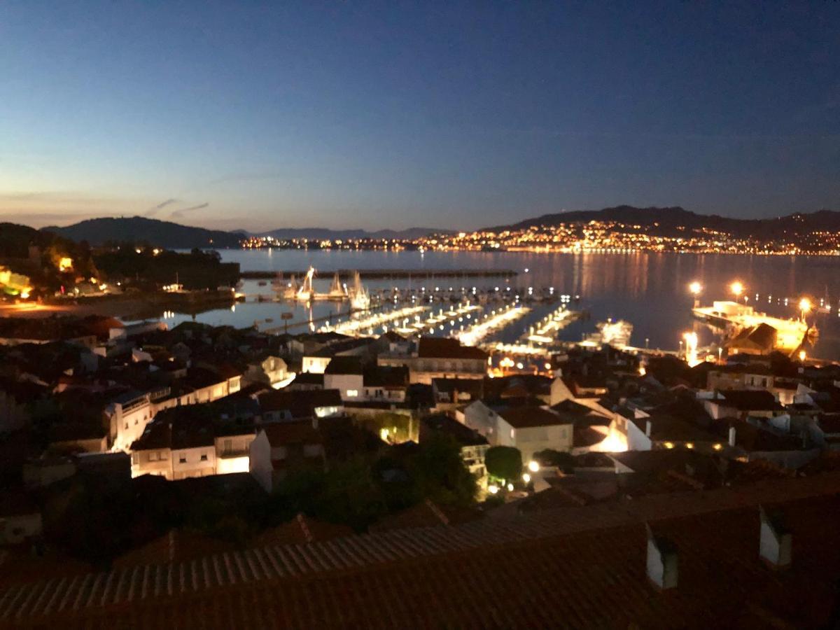 Estudio Impresionantes Vistas Con Terraza Y Piscina Baiona Kültér fotó