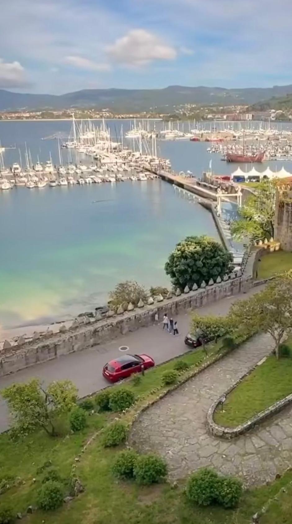Estudio Impresionantes Vistas Con Terraza Y Piscina Baiona Kültér fotó